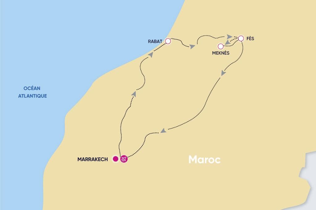Circuit Les Villes Impériales en train Marrakech-Rabat-Fès-Meknès pas cher photo 2