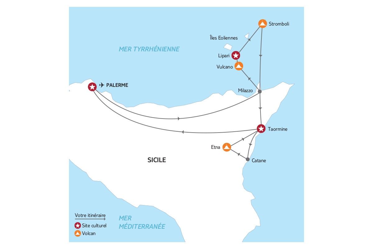 Circuit De l'Etna aux îles Éoliennes 3*-4* pas cher