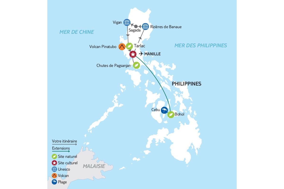 Circuit Nord Luzon, volcans et rizières des Philippines 2*-3* pas cher