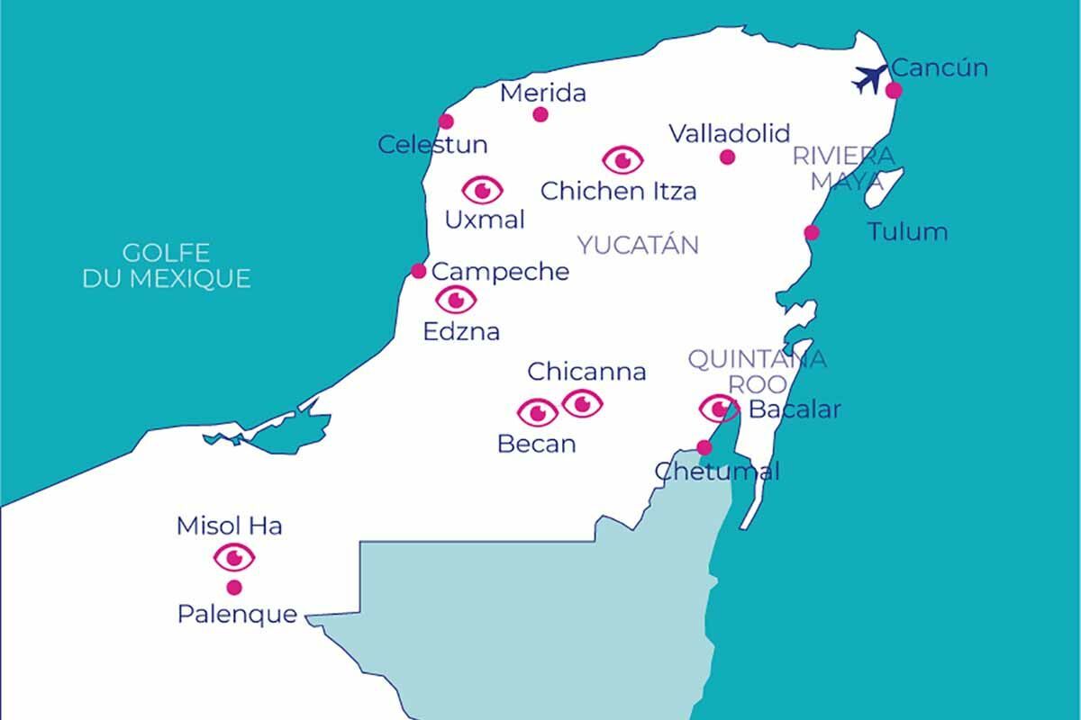 Autotour Merveilles du monde Maya pas cher
