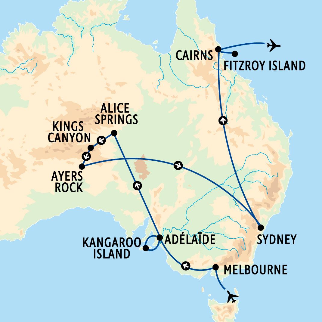 Circuit 22j Lumière d'Australie + Melbourne + Fitzroy Island 24-25 pas cher photo 1
