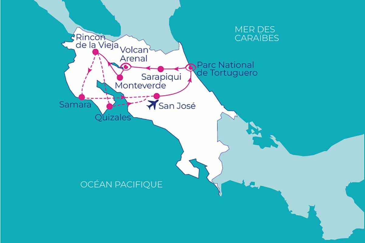 Autotour Le Costa Rica des Caraïbes au Pacifique pas cher