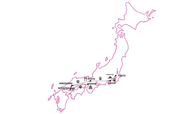 La Voie Sacrée des Dieux, du Torii Flottant de Miyajima au Divin Fuji pas cher photo 3